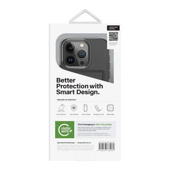 Cover Iphone 15 Pro Air Fender Uniq - Smoked (Grey Tinted)